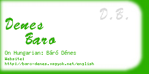 denes baro business card